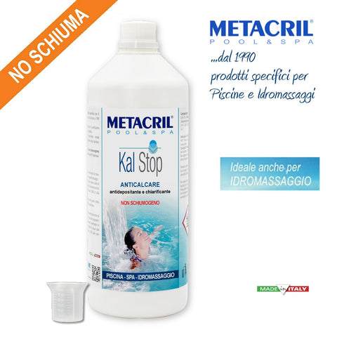 METACRIL - Kal Stop - concentré anticalcaire 1 lt | Produit piscines, spa