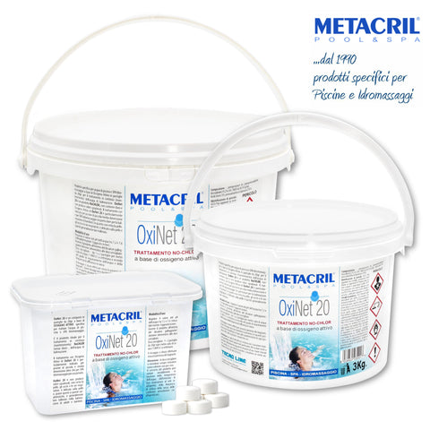 METACRIL - Oxi Net 20 - assainisseur en comprimés 5 kg | Produits pour piscines, spas