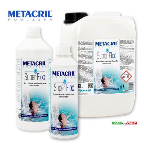 METACRIL - Super Floc - floculant concentré 1 lt | Produit piscines, spa
