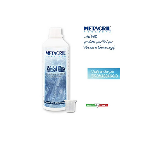 METACRIL - Kristal Blue - Anti-algues potentialisé avec un agent de bleuissement concentré, clarificateur à base naturelle 1 lt. | Piscines, spa produit