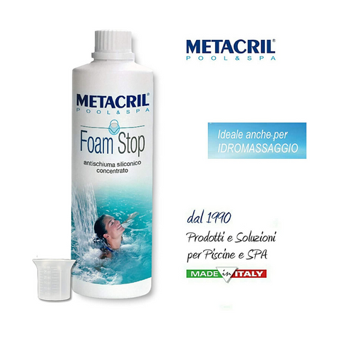 METACRIL - Foam Stop - anti-mousse concentré 500 ml | Produit piscines, balnéo, spa